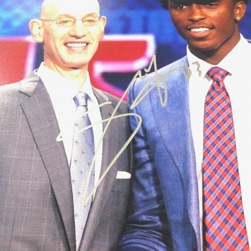 סטנלי ג'ונסון חתם על 11x14 תמונה PSA/DNA טורונטו ראפטורס חתימה - תמונות NBA עם חתימה