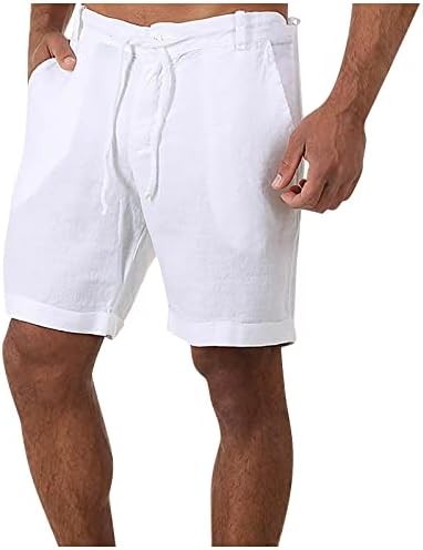 גברים של אימון מכנסיים קצרים כותנה פשתן מזדמן רופף מכנסיים קצרים פיג 'מה כיס ריצה מכנסיים ג' רזי מכנסיים קצרים 5.5