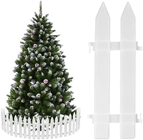 עיצוב חדר אמבטיה לחודש חג המולד עץ חג המולד חגורת חגורת חגורה לבנה מסגרת גדר גדר מיני גדר דקורטיבית פלסטיק