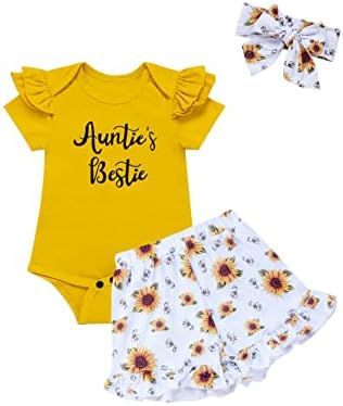 תלבושות קיץ פרחוניות של לוטובריית תלבושות קיץ פרחוניות בגדי תינוקות יילודים מכנסיים קצרים