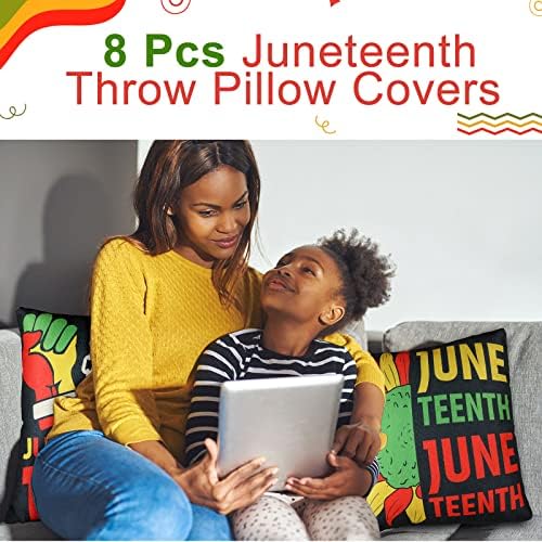 Tranqun 8 PCS Juneteenth Fillow Covers Covers