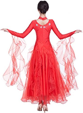 שמלות ריקוד של אולם נשפים של Zooboo Prom רוקדות רוקדות מודרניות חלקה וואלס טנגו מסיבת שמלת נדנדה לטינית שרוול