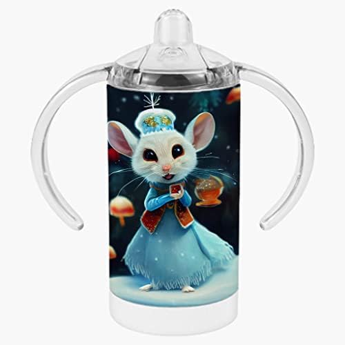 מלכת מודפס קש כוס-בעלי החיים תינוק קש כוס-עכבר קש כוס