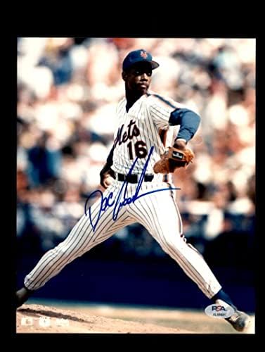 DOC GOODEN PSA DNA חתום 8X10 Mets Autographt Mets - תמונות MLB עם חתימה