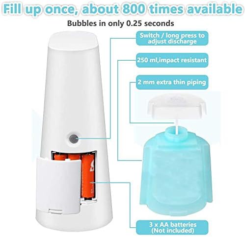 מתקן סבון Raxinbang אוטומטי ללא ידיים אנטי-זיהום מקצף סבון סוג משאבת סבון סוג סבון ללא קשר מתאים לחדר אמבטיה ומטבח קצף שטיפת