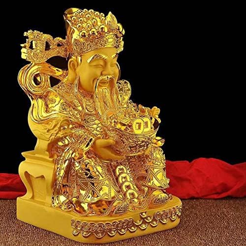 QBHN FENG SHUI אלוהי העושר קישוט פסלונין ， פסל קישתן הזהב אל הון ， פנג שואי דקור פנג שואי מתנה משרד הבית דקורטיבי