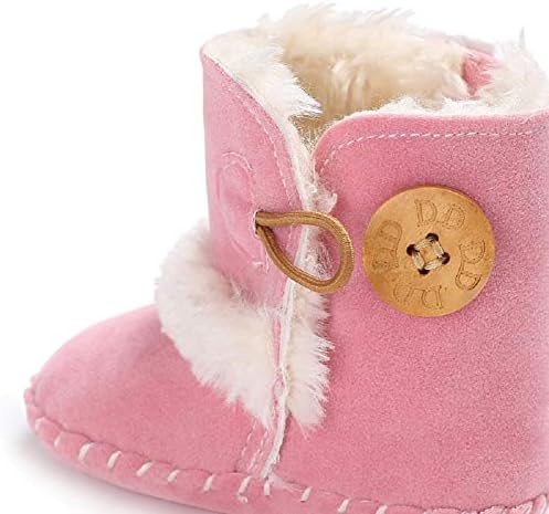 Jonbaem כפתורי חורף לתינוק מגפי שלג נעליים חמות נגד קטיפה קטיפה קרסולית קרסול