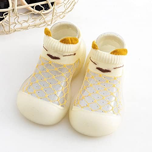נעלי ספורט זאנג'קר לבנות פעוטות, בנות תינוקות הדפסים בעלי חיים מדפסים גרביים מצוירים נעליים נושמות בנעלי גרביים הרצפה