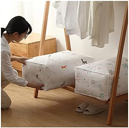 שקית אחסון Shijuer שקיות אחסון שקית מארגן מתקפלת לבגדים שמיכת שמיכת כרית כרית מזוודות מארגן ארונות נושם