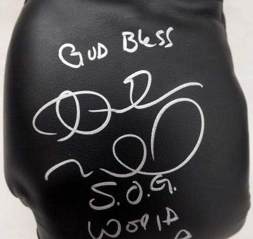 אנדרה וורד חתימה כפפת אגרוף שחור רייס אלוהים ברך, S.O.G. & Champ Champ LH Beckett Bas מלאי 182288 - כפפות אגרוף עם חתימה
