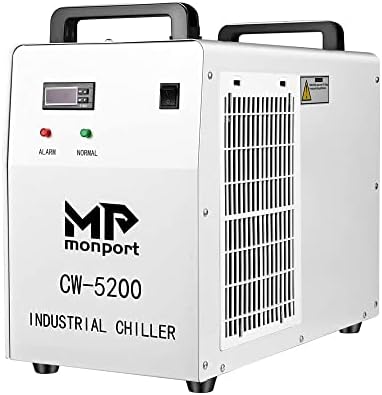 MONPORT 6L CW-5200 צ'ילר מים תעשייתי עבור חרט לייזר CO2 50W-1250W CO2 עבור חריטת לייזר CO2 80W CO2.