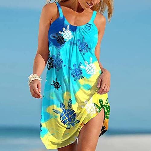 שמלת מיני קצרה פרחונית לנשים שמלת חוף קיץ סקופ צוואר שמלת חולצת טשס סקסית שמלת נדנדה זורמת רופפת