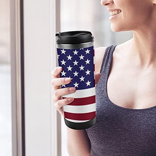 ארצות הברית והולנדית סנט מרטין דגל טיולים ספלי קפה עם מכסה כוסות מבודדות מפלדת אל חלד בקבוק קיר כפול