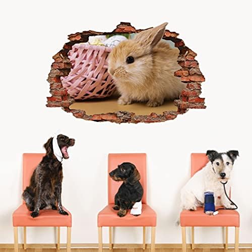 מדבקות קיר ארנב ארנב - מערכת ארנב אמנות קיר תלת מימד הדפסה ביתית - ארנב רות קיר עיצוב - ארנב קיר חמוד קיר