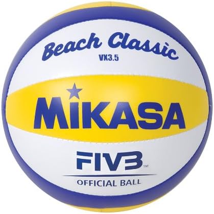 MIKASA D35 MINI FIVB משחק כדורעף כחול/צהוב/לבן, 1.5