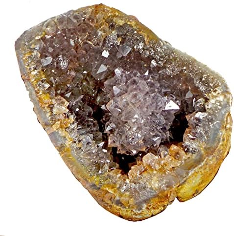 Gemsindia סלעים מעולים ומאובנים אשכול אמטיסט - 2.08 קילוגרם גבישים מדהימים וחומים עמוקים. Geode מאורוגוואי