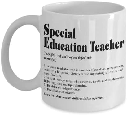 מיוחד חינוך מורה הגדרה ספל-מיוחד חינוך מורה מתנות-מיוחד חינוך ספל - מיוחד חינוך מורה ספל-ספד מורה ספל 11 עוז, לבן
