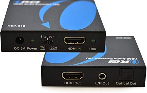 4K 18GBPs HDMI 2.0 ממיר שמע ממיר עם כבל HDMI בן 2 חבילות 6ft על ידי OREI - עם SPDIF, פלט 3.5 ממ, HDR & Dolby Digital Passtrough