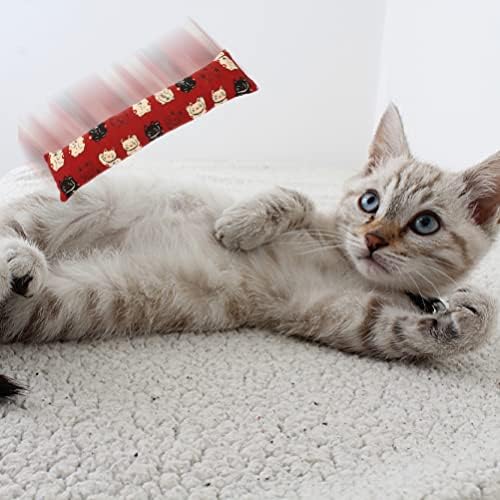 בקיעת שיניים צעצועי 2 יחידות חתול צעצועי חתול כרית צעצוע אינטראקטיבי חתול ממולא מקלות ביס עמיד חתול כרית עבור