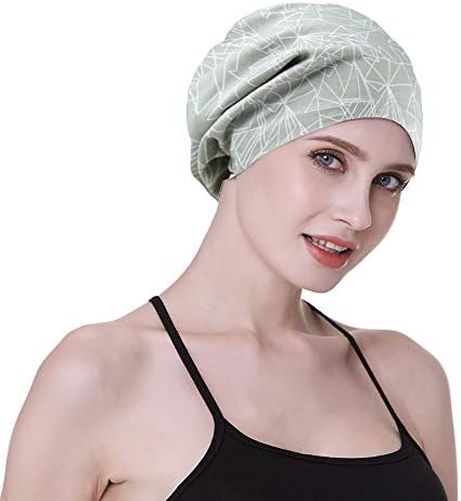 מיקוד סאטן מרופד כובע שינה שיער מתולתל נשים