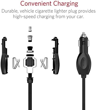 מטען USB לרכב מטען מהיר 86W 9A מטען מהיר 3.0 ו- USB-C PD מתאם מטען לרכב עם זיהוי חכם לטלפונים סלולריים ו 12.1ft