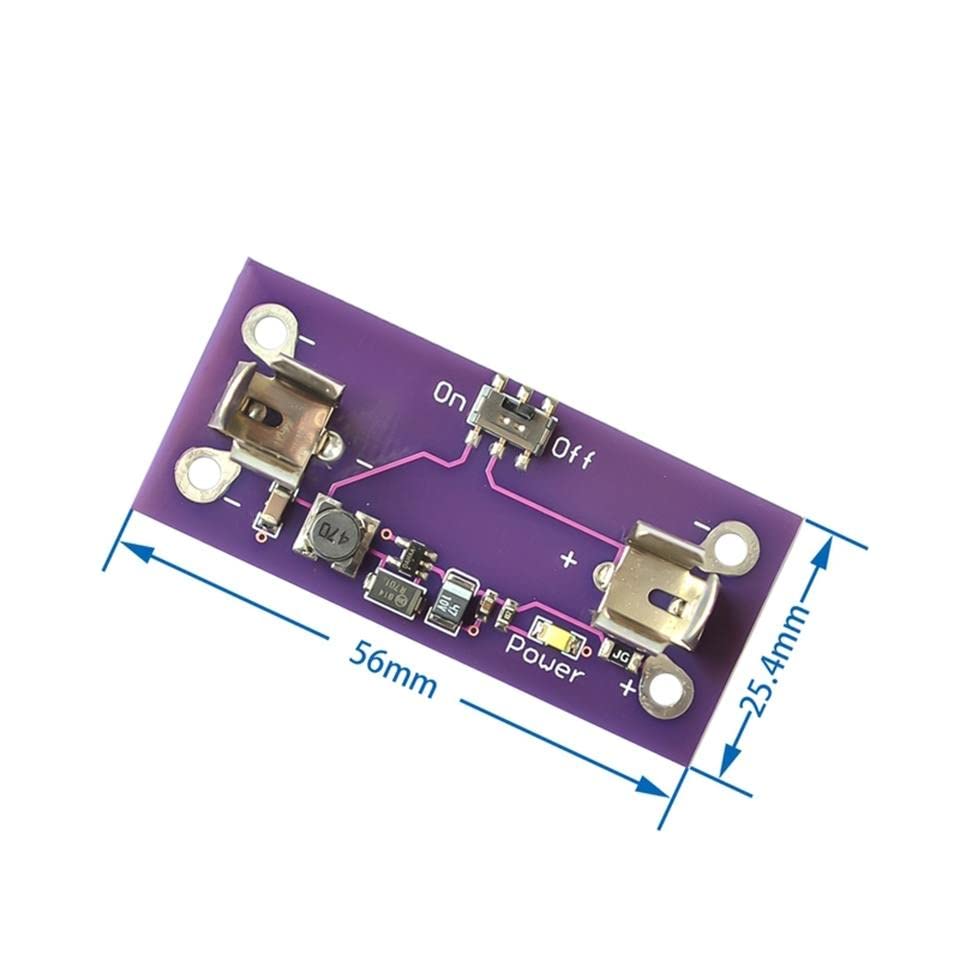 מודול אספקת החשמל של Lilypad AAA סוללה שלב עד 5V ממיר עבור Arduino