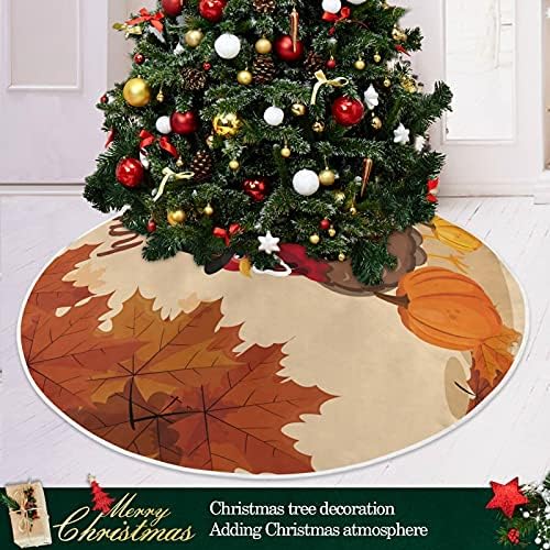 כובע דלעות טורקיה חג ההודיה יום חג המולד חצאית עץ חג המולד 36 אינץ '/48 אינץ' תפאורה ביתית לחצאית עץ חג המולד מחצלת לחג המולד