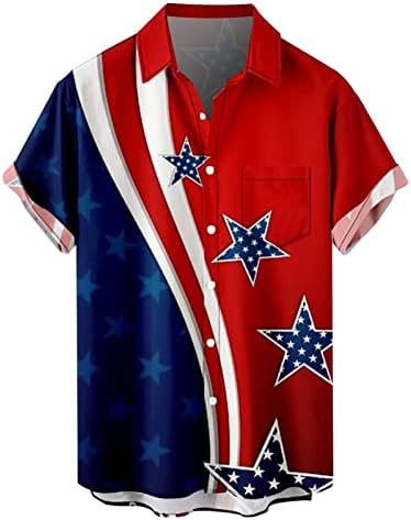 BMISEGM חולצות שחייה בקיץ לגברים דגל יום העצמאות