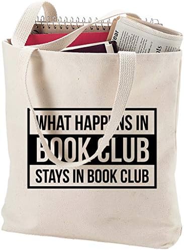 מה קורה במועדון הספרים נשאר במועדון ספרים כובעים מצחיק קריאה של קנבס טבעי תיק מתנה מצחיקה