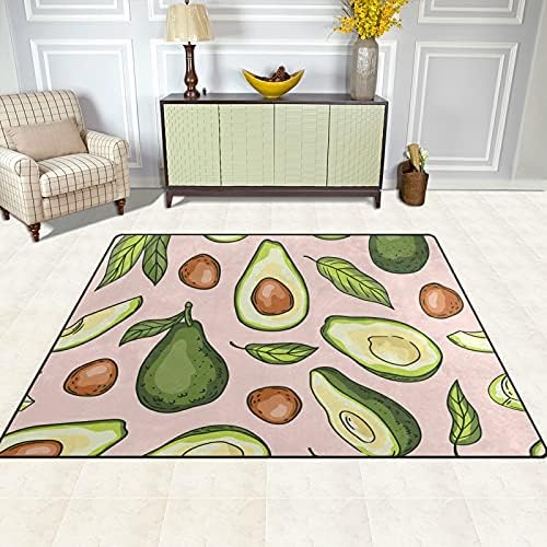 אבוקדו חמוד שטיחים גדולים של שטיחי שטיחים משתלת שטיח פליימאט לילדים משחק חדר שינה חדר סלון 63 x 48 אינץ ', שטיח תפאורה