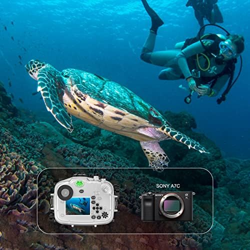 שיכון ים מתחת למים סוני A7C 16-35 ממ עדשה F2.8 עם זווית רחבה עדשת דגים עמיד למים 130ft/40 מ 'מצלמת צילום צלילה מגן