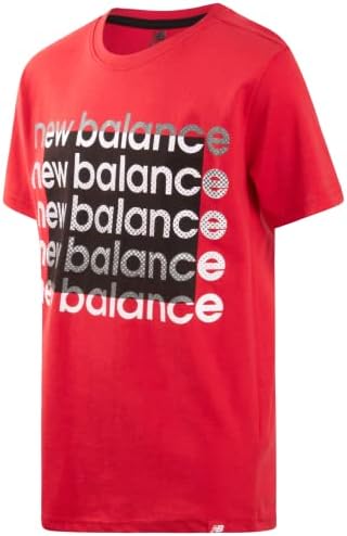 חולצת טריקו של New Balance Boys - לוגו גרפי של שרוול קצר