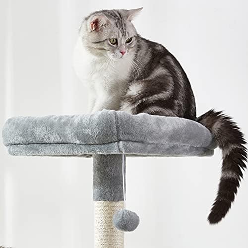 חתול מגדל, 67 סנטימטרים רב-רמת חתול עץ, חתול עץ לחתולים גדולים עם סיסל-מכוסה מגרד הודעות, מרופד פלטפורמה, ערסל ודירה,