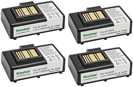 סוללת קסטאר החלפת 4-חבילות עבור Zebra QLN220, QLN220HC, QLN320, QLN320HC, ZQ500, ZQ510, ZQ520, ZQ610, ZQ610HC, ZQ620,