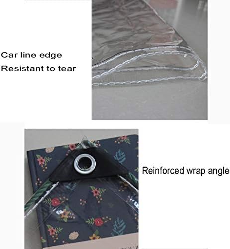 LKH גיליון פלסטיק צלול, ברזנט PVC מעובה, ברזנטים עם גלגלים כבדים, קיפול חוזר, ללא קמטים, קל לאחסון וניקוי