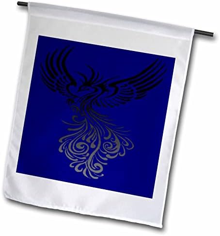 3 דרוז עולה מהפניקס האמנותי של האפר האפור האפור השחור על הכחול - דגלים