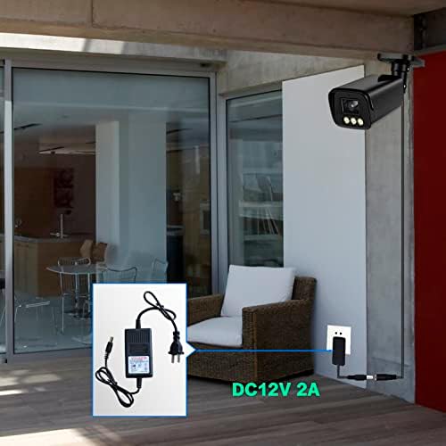 VANXSE® AC ל- DC 12V 2000MA 2A מתאם אספקת חשמל CCTV למערכת מעקב מצלמות אבטחה ביתית