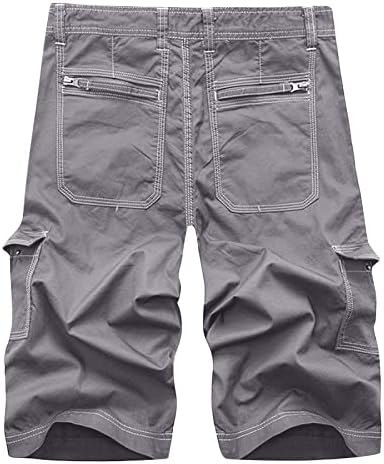 מכנסי מטען לגברים עם כיסים רוכסן אימון רוכסן עמידות ללבוש מכנסיים קצרים עמידים למכנסי חדר כושר ריפסטופ ג'וג'ר מכנסי המותניים