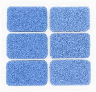 Sinkology SSCRUB-101-6 Breeze Non-Scratch and Silicone Scrubber אריזה של 6 ספוגים, כחול, 6 חלקים