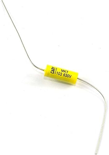 CARY 10PCS צהוב ארוך מוביל קול קולנוע צירי קולטי 0.01UF 630V FR צינור מגבר