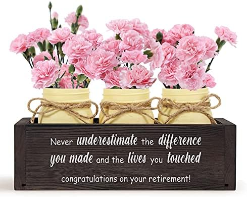 מתנות פרישה לפנסיה לנשים, 2023 מתנות להערכת פרישה שמחה לאמא אחות מורה עמיתים לעבודה חברים, קופסת עציץ חווה של מייסון