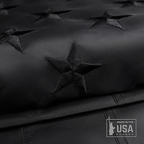 כל שחור אמריקאי דגל 4 * 6 חיצוני תוצרת ארהב כבד החובה ניילון דגלי עם רקום כוכבים