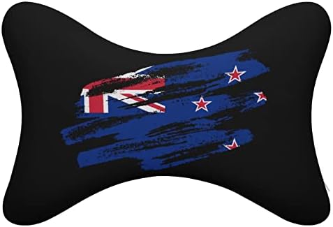 Grunge Tickenge New Zealander Flag Car כרית צוואר מכונית רכה מכונית רכה כרית צוואר צוואר מנוחה כרית כרית 2 חבילה