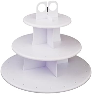 דוכן תצוגת הקאפקייקס 3 קומות פלסטיק סוכרייה על מקל מחזיק ברור תצוגת ייבוש קירור לקשט עוגת מחזיק לחתונות מסיבת יום הולדת