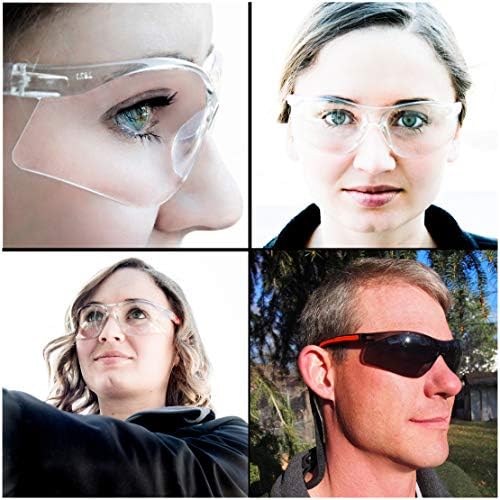 משקפי בטיחות הגנה על עיניים - משקפי נוחות - 2 זוגות, 2 מיתרי צוואר, 2 מקרים - טכנולוגיית עדשות סופרלייט וסופר -קלילות, Z87.1