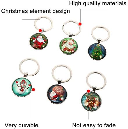 Pretyzoom 6 pcs אלמנטים לחג המולד מעצבים תליוני מפתח מצוירים