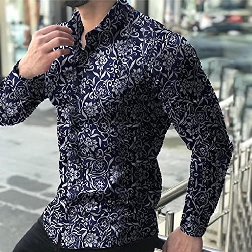 Xxvr 2022 חולצות גברים חדשות, מעצב קפיץ כפתור שרוול ארוך, חולצות מטה-דיו-דיו מודפס הוואי מעיל משקל קל משקל קדמי כיס