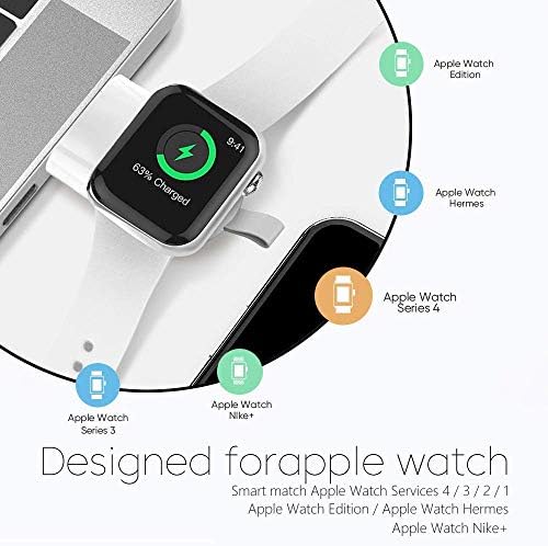 טעינה רציפים עבור Apple Watch, מטען נסיעות נייד USB אלחוטי אלחוטי תואם לטעינה מהירה