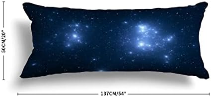 כוכבי UTF4C כוכבי הלכת גלקסי גוף כרית גוף כותנה כותנה 20 x 54 מבוגרים רכים עם כרית רוכסן מכונת ציפית כרית