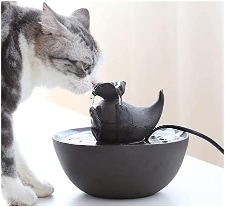 מתקן מים לחיות מחמד מים שתיין מזרקת אוטומטי זרימת קרמיקה מים קערת עבור חתול כלב גור חיות מחמד מתקן מים עם